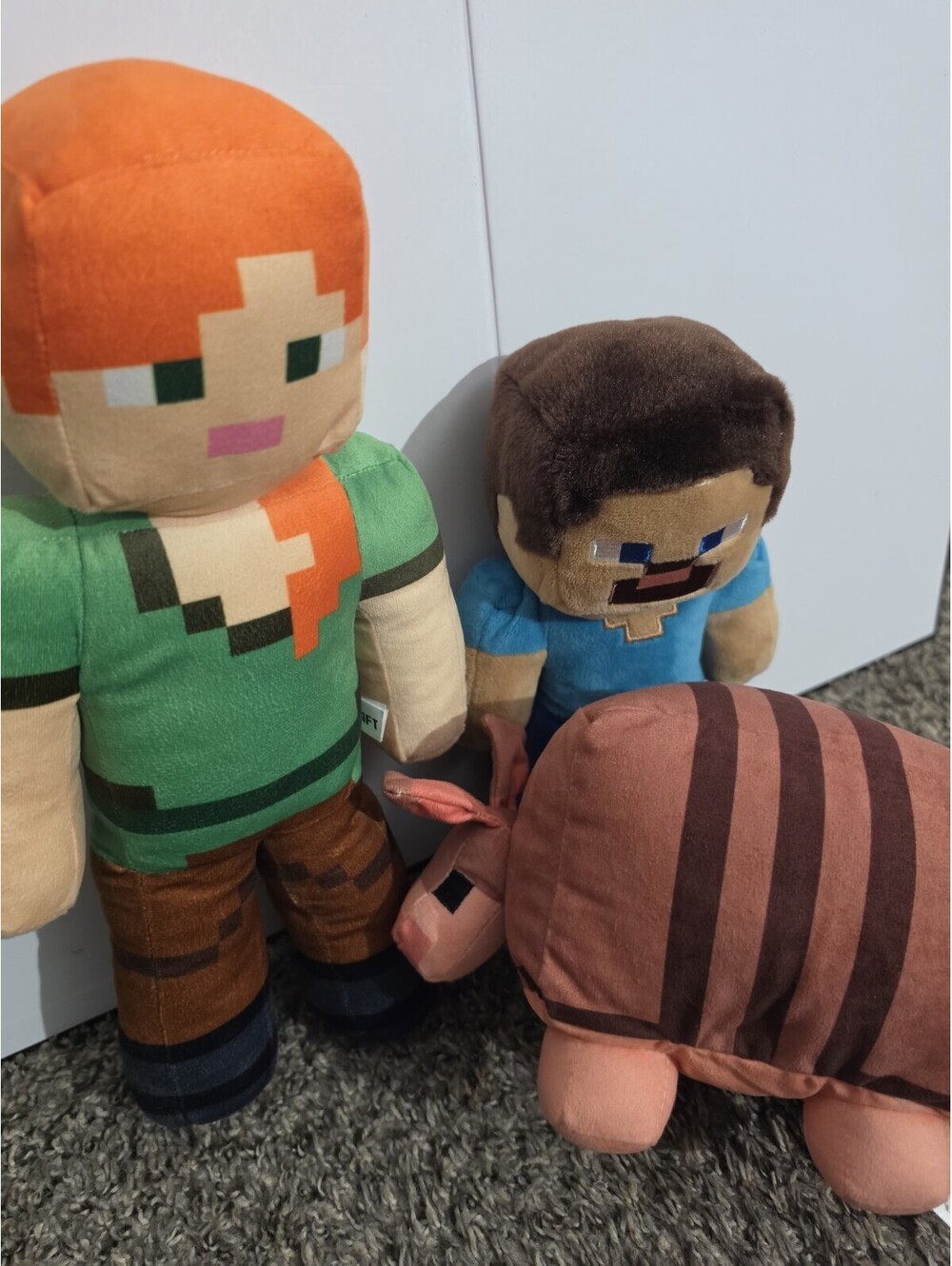 Minecraft Plush Lot of 3 Steve Alex Strider Stuffed Toys